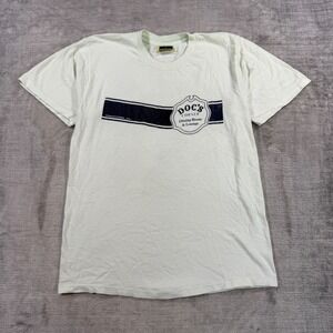 Docs Corner Shirt Mens Medium White Skiing Bar PEI Double Sided Single Stitch